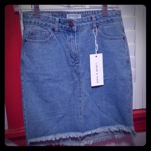 NWT Liquor N Poker denim skirt